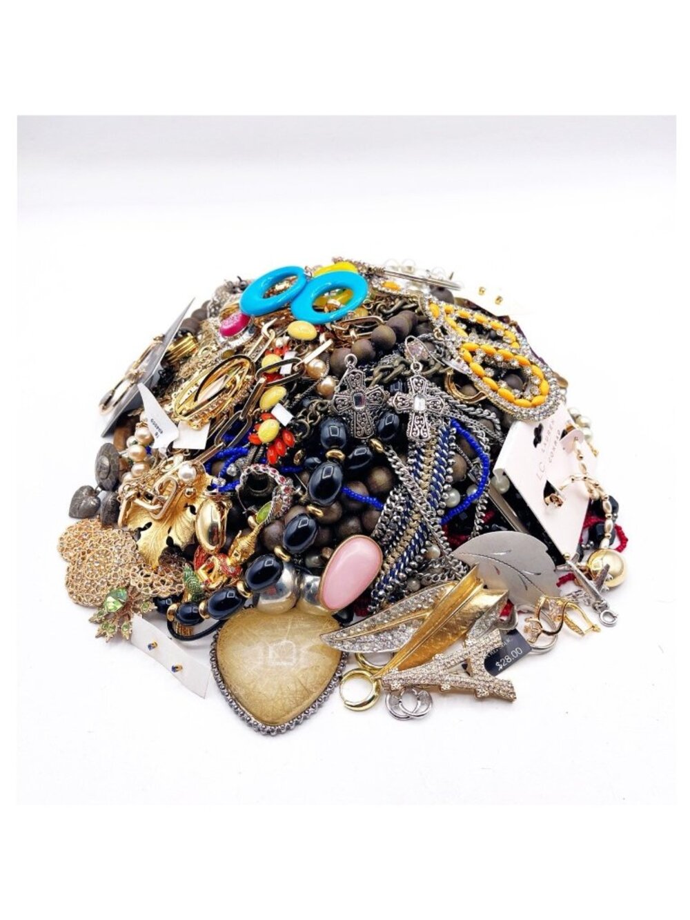 New/VTG 4+lbs Wearable Jewelry Lot Some Name Brands J.Crew Sterling Giovanni